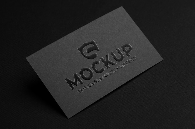 Black business card mockup design