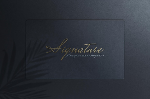 Black Business Card Mockup