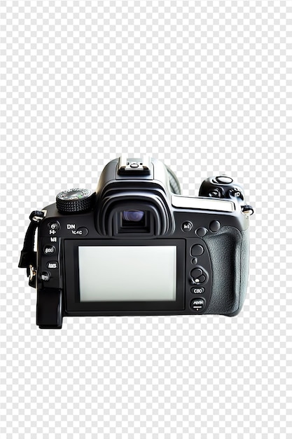 a black camera with a blank screen that says quot canon quot on the screen