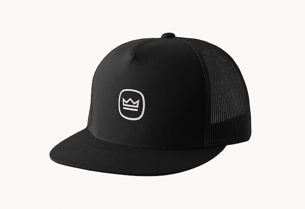 Black cap logo mockup