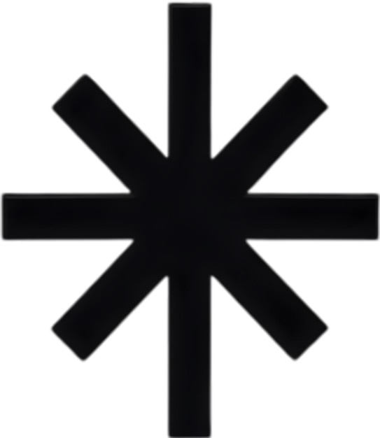 Black Christian cross icon design in a minimalist style