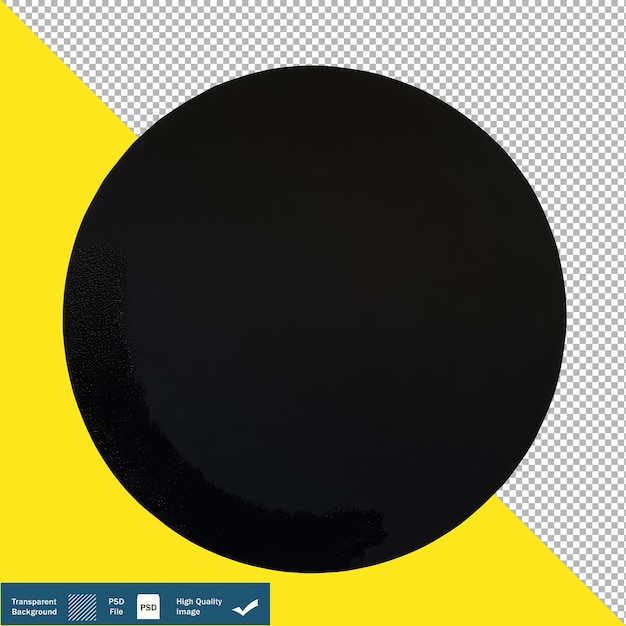 Black Circle on a White Sheet of Paper Paramount Symbol transparent background PNG PSD