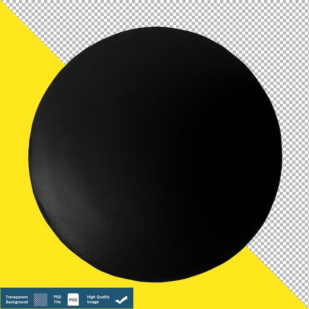 Black Circle on a White Sheet of Paper Paramount Symbol transparent background PNG PSD