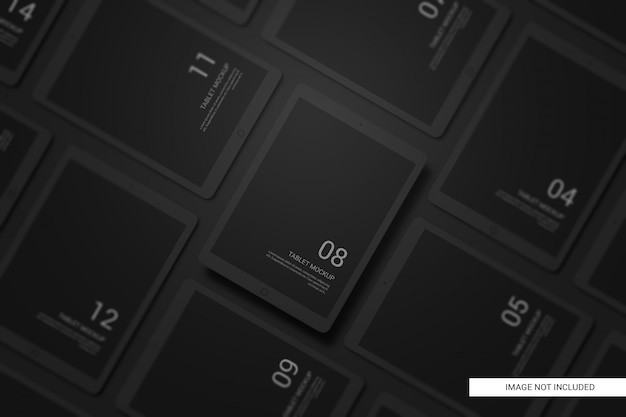 Black Clay Devices Tablet Mockup