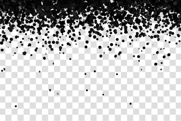 PSD black confetti falling overlay