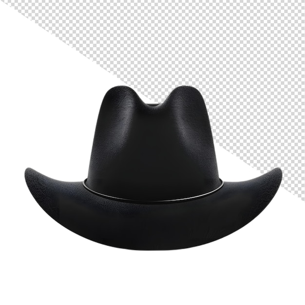 a black cowboy hat with a black hat on it