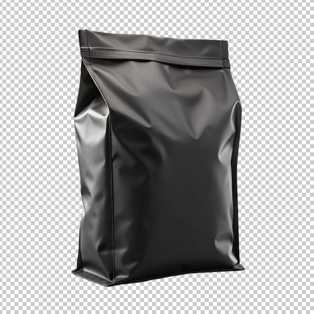 PSD black day pack food bag on transperent back ground