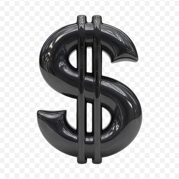 a black dollar sign with a dollar sign on it