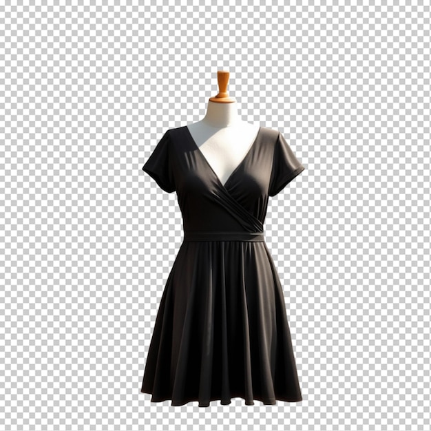 black dress isolated on transparent background