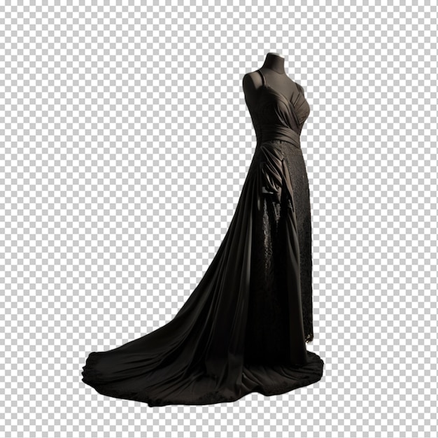 black dress isolated on transparent background