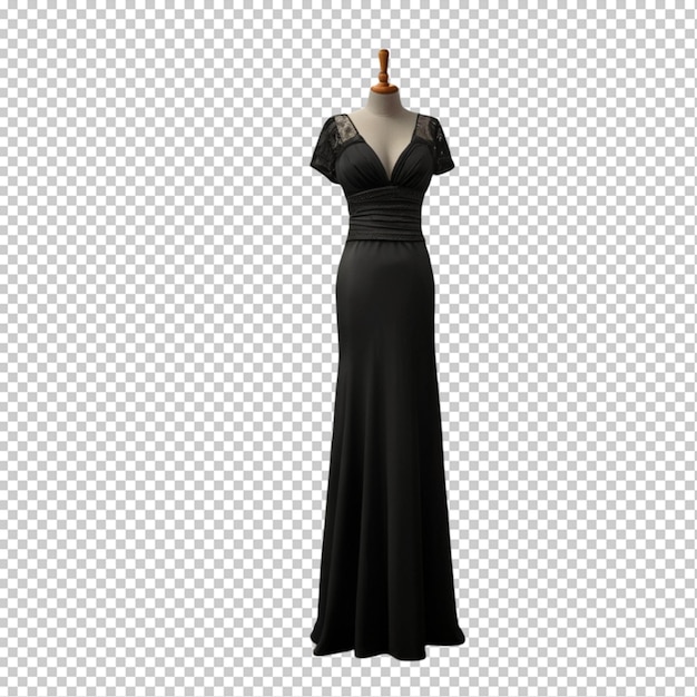 black dress isolated on transparent background