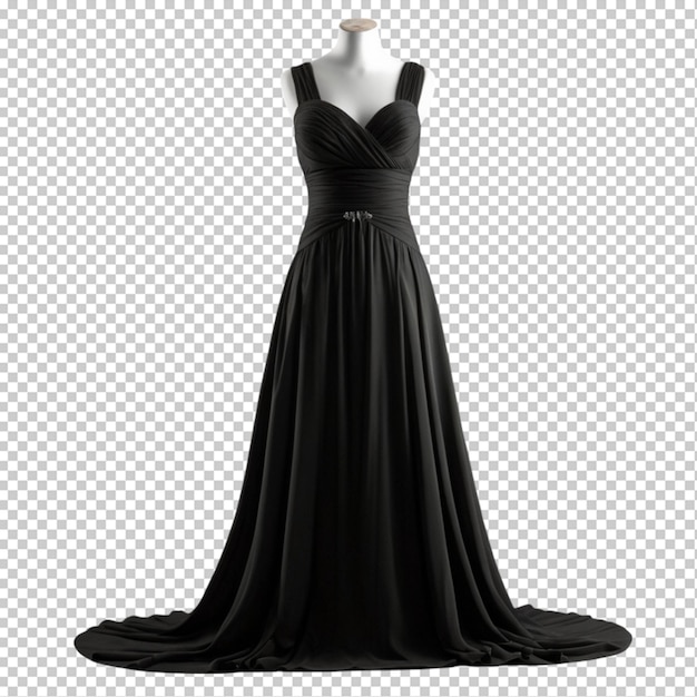 black dress isolated on transparent background