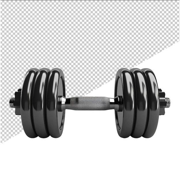 a black dumbbell with a white background with a black square in the middle