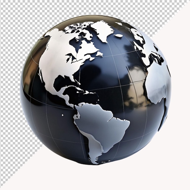 black earth globe