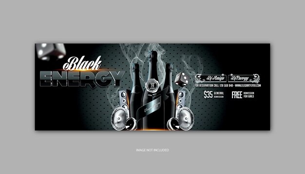 Black Energy Facebook Cover Template