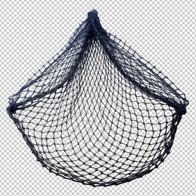 PSD black fishing net on transparent background