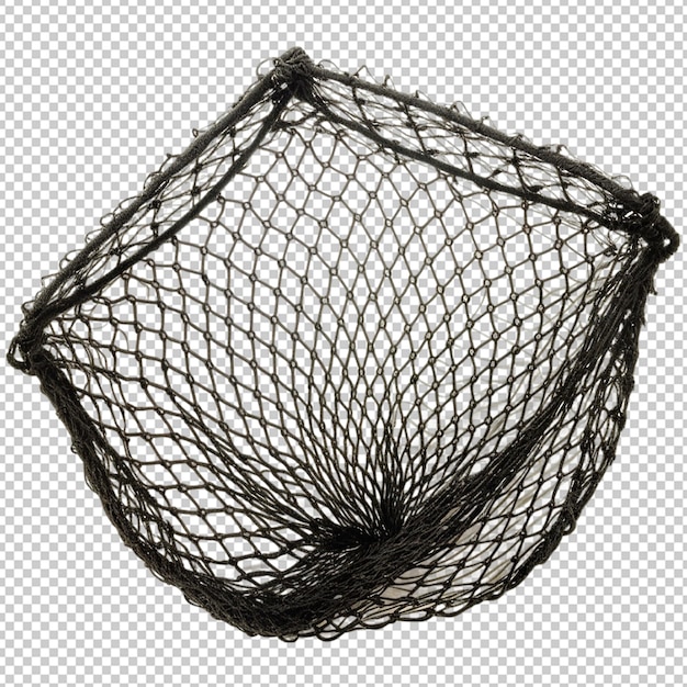 PSD black fishing net on transparent background