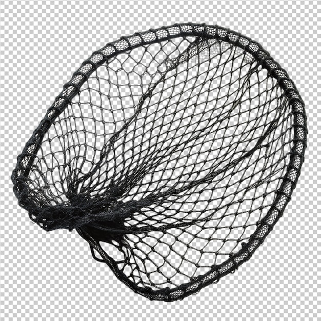 PSD black fishing net on transparent background