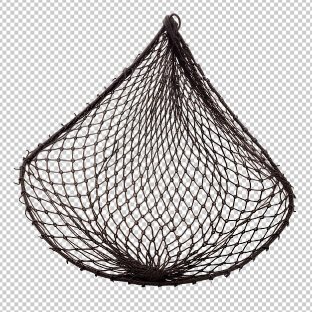 PSD black fishing net on transparent background