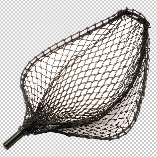 PSD black fishing net on transparent background