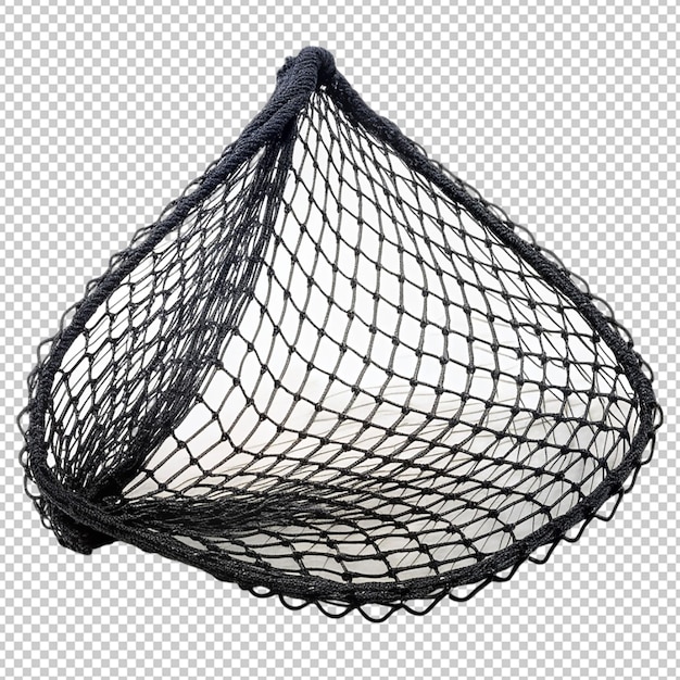 PSD black fishing net on transparent background