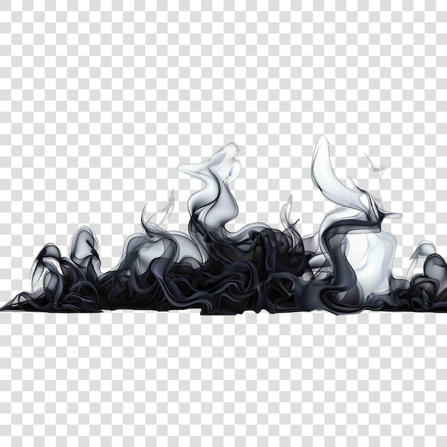 PSD black flame realisticon transparent background