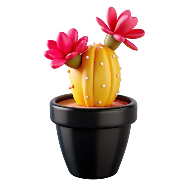 a black flower pot with red flowers on it