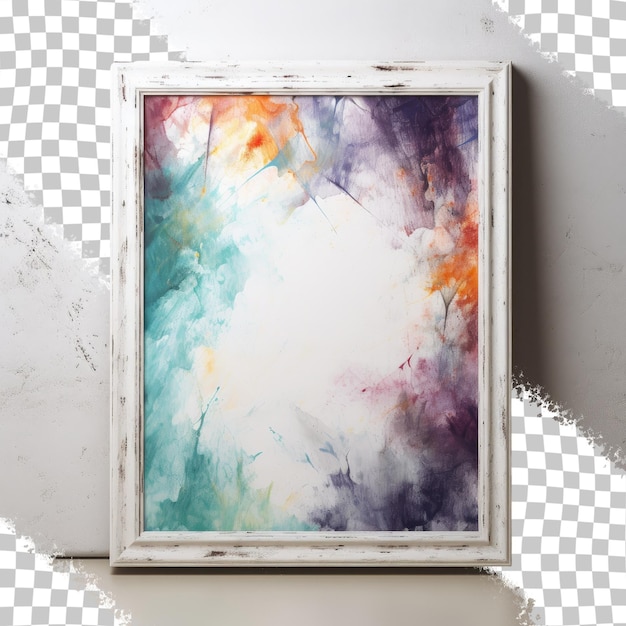 PSD black frame for artwork transparent background