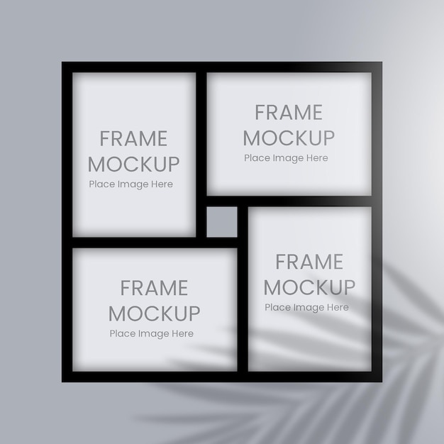 black frame mockup portrait and lanscape