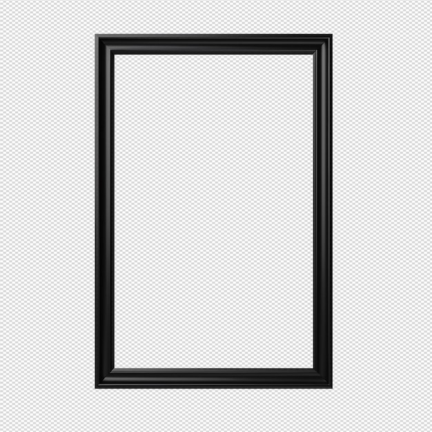 Black frame without background