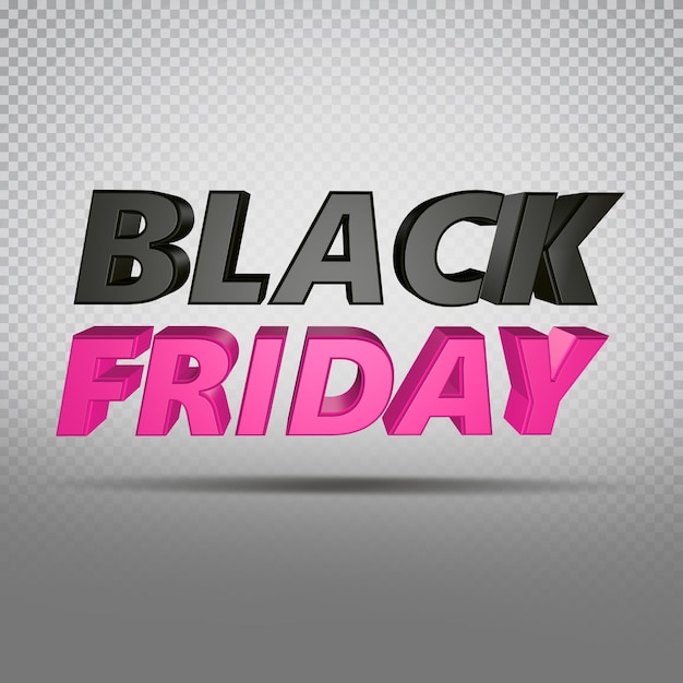 Black Friday 3D Rendering Luxury Style