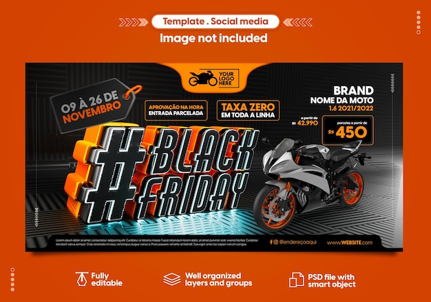 Black friday banner for social media sales promotion