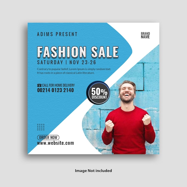 Black Friday Big Fashion Sale Social Media Banner Template Design