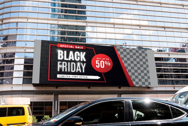 Black friday billboard mock-up