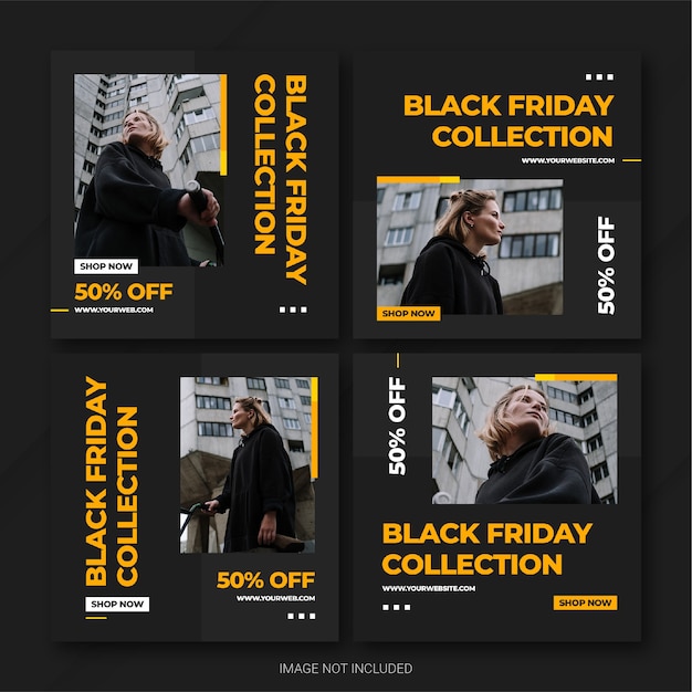 The Black Friday Campaign Instagram post bundle template 