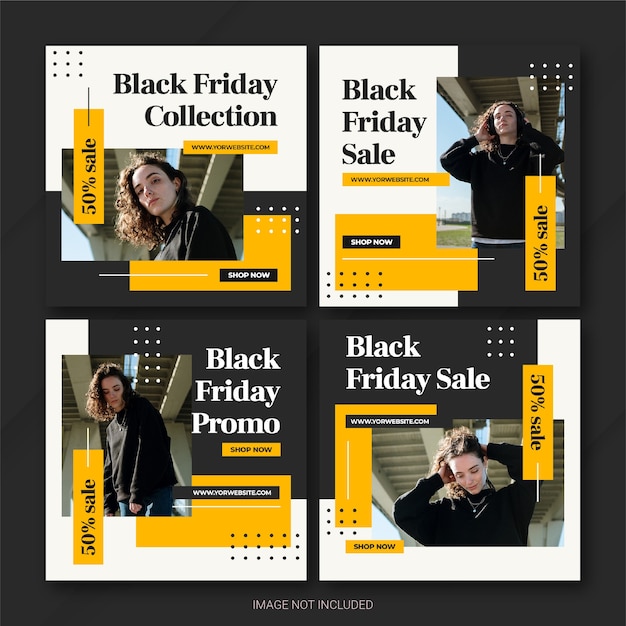 The Black Friday Campaign Instagram post bundle template 