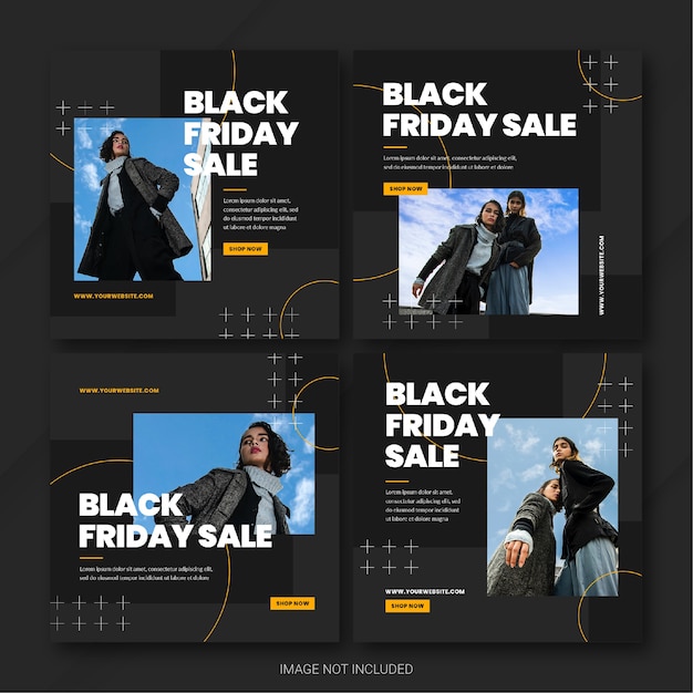 Black Friday Campaign Instagram post bundle template 