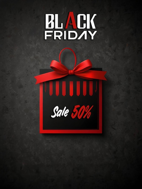 Black Friday card or template background image with editable PSD file