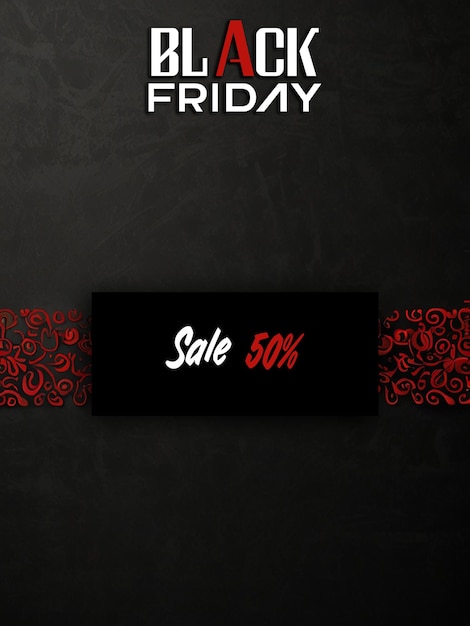 PSD black friday card or template background with editable psd file