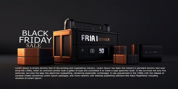 PSD black friday concept