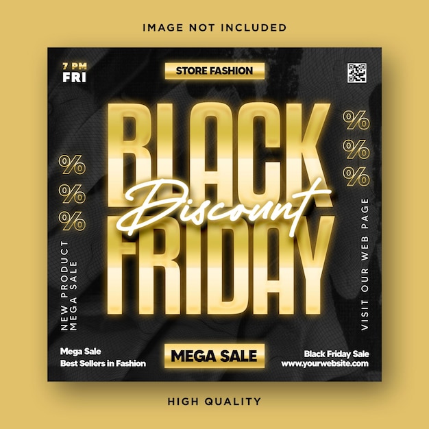 Black friday discount banner template