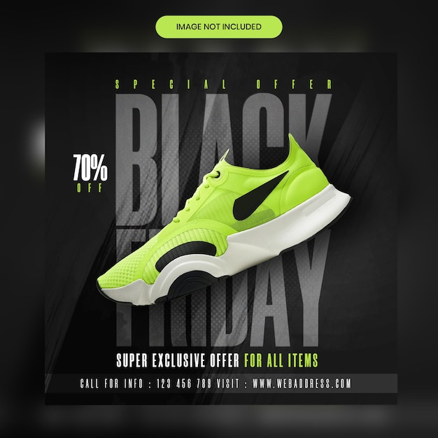 Black Friday exclusive offer promotional social media template