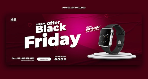 Black Friday facebook cover design template free