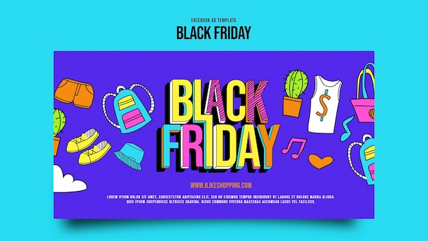 PSD black friday facebook template