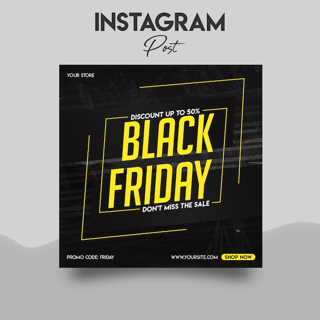 Black friday instagram post template