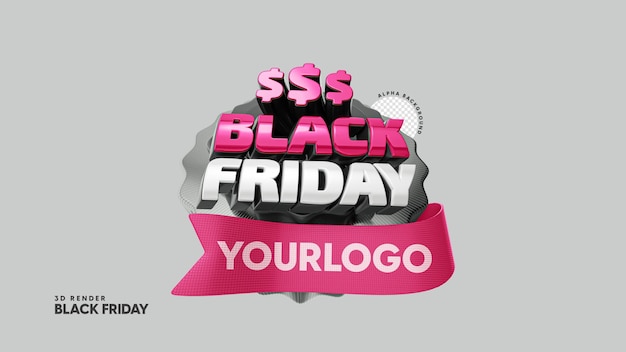 Black friday isolated 3d stamp