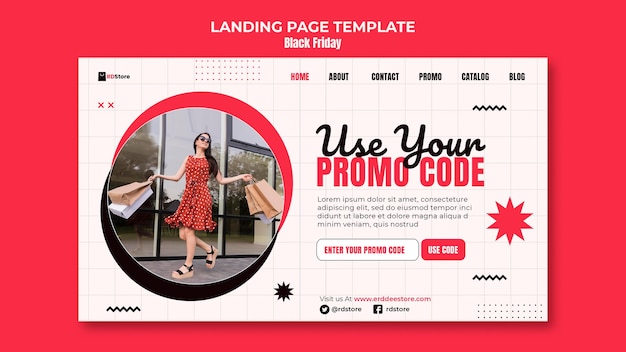 Black friday landing page template