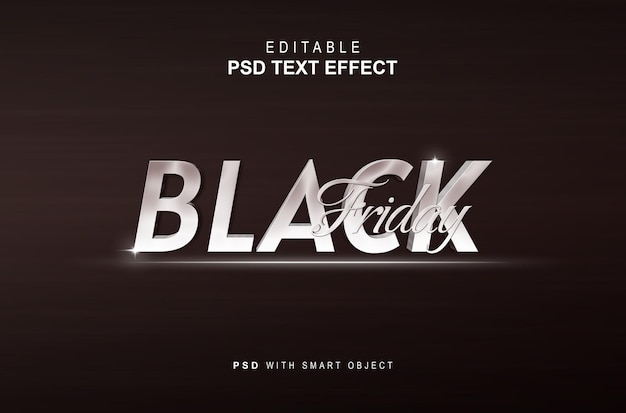 Black Friday Metalic text effect