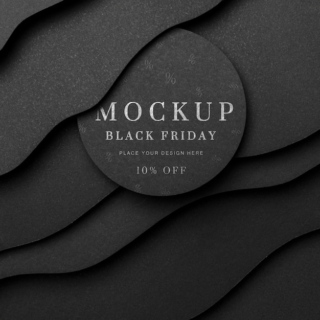 Black friday mock-up curvy background