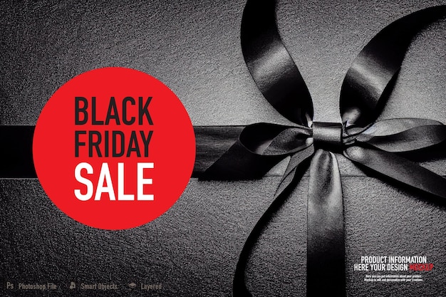 Black Friday mockup on dark background